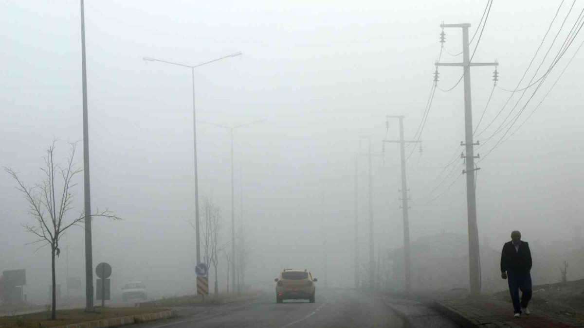 Erzincan'da yoğun sis: Görüş mesafesi 30 metreye kadar düştü