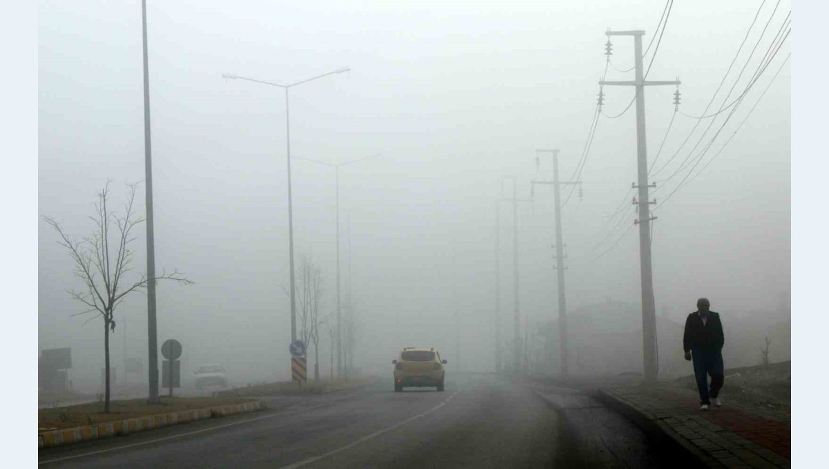 Erzincan'da yoğun sis: Görüş mesafesi 30 metreye kadar düştü