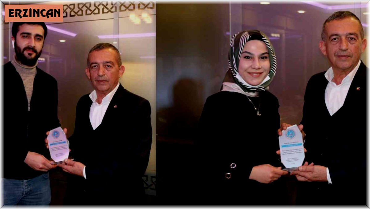 Erzincan'daki medya çalışanlarına plaket