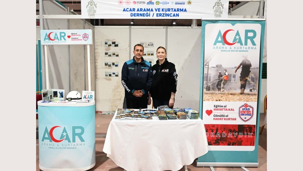 Erzincan'dan ACAR Arama Kurtarma Gençlik ve Eğitim Derneği katıldı