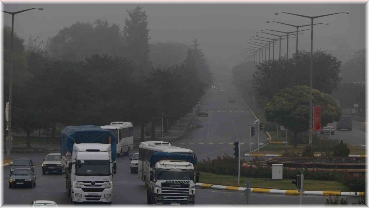 Erzincan güne sisle uyandı