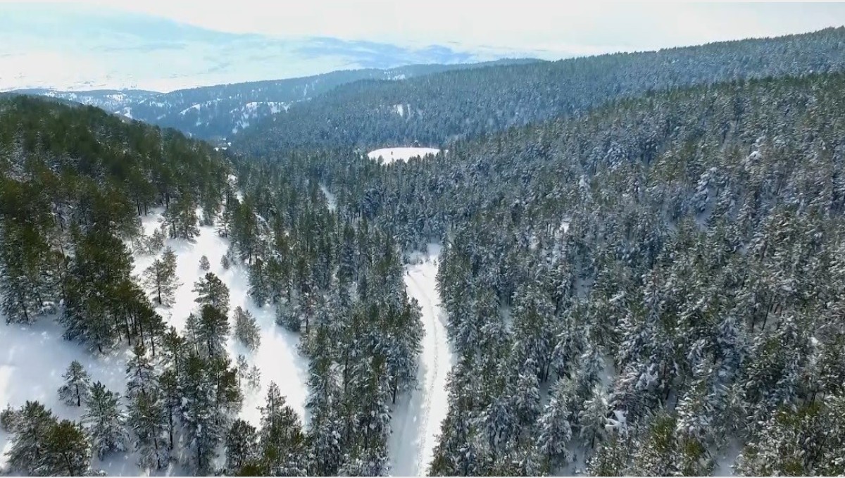Erzincan'ın doğa harikası Dumanlı beyaza büründü