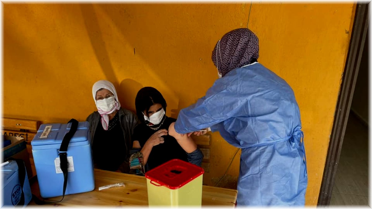 Erzincan'ın köy ve mezralarında Covid-19 aşılaması devam ediyor