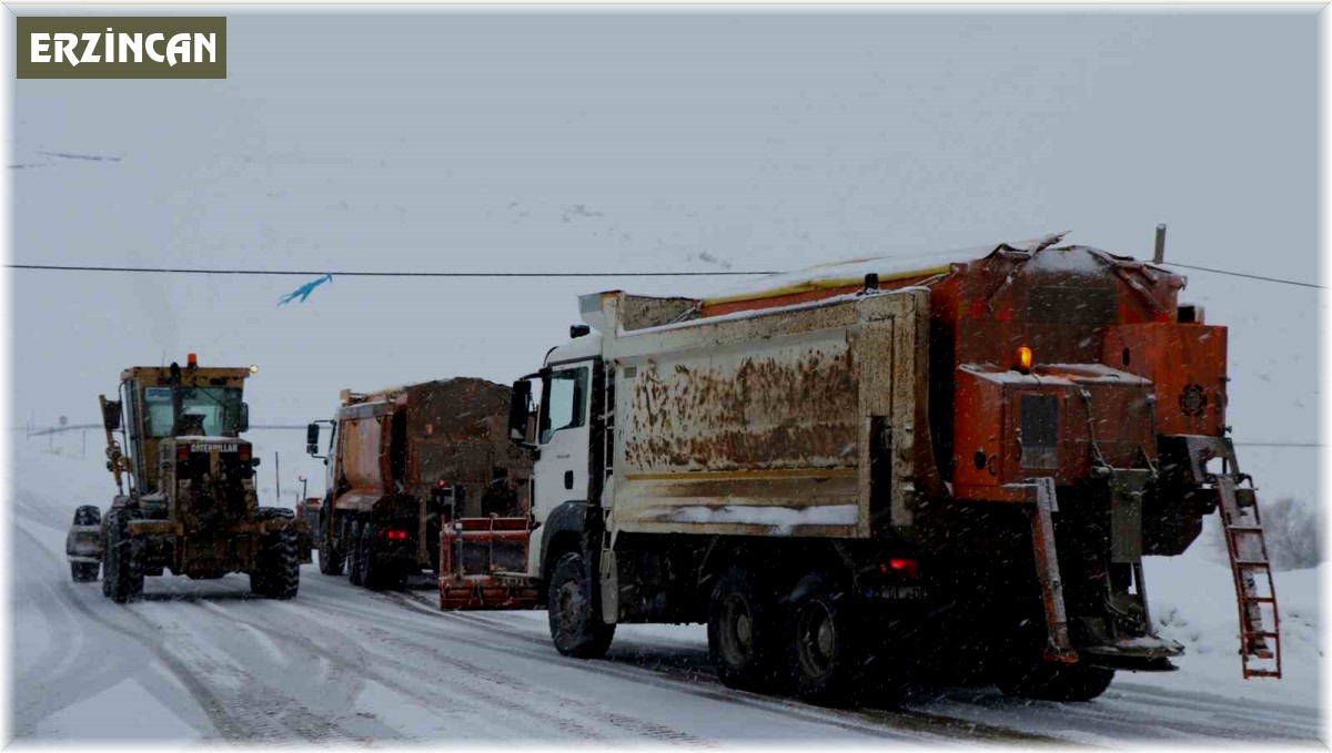 Erzincan'ın yüksek kesimlerinde kar yağışı