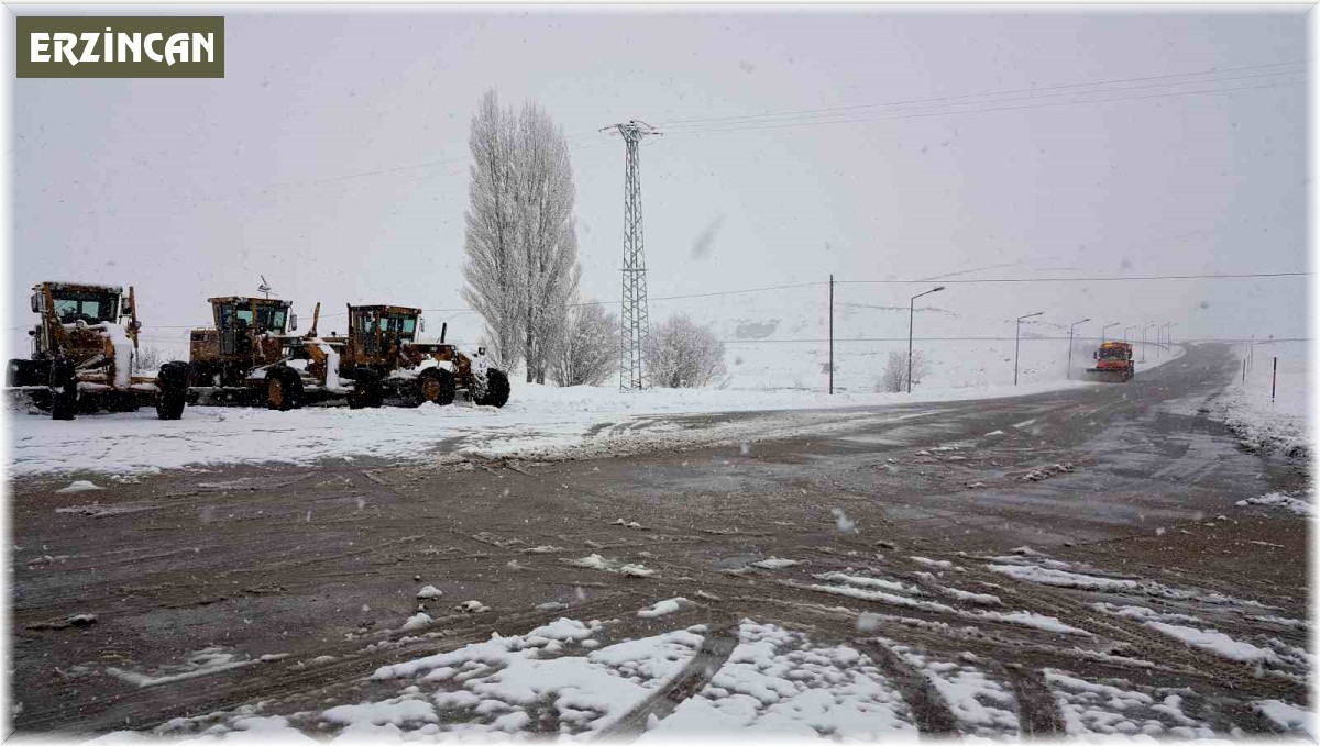 Erzincan'ın yüksek kesimlerinde kar yağışı etkili oldu