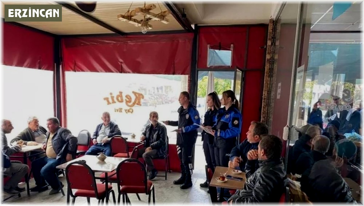 Erzincan polisi suçla mücadelede vatandaşları bilgilendiriliyor