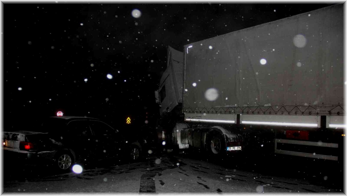 Erzincan ve Bayburt'un yüksek kesimlerinde kar yağışı etkili oldu