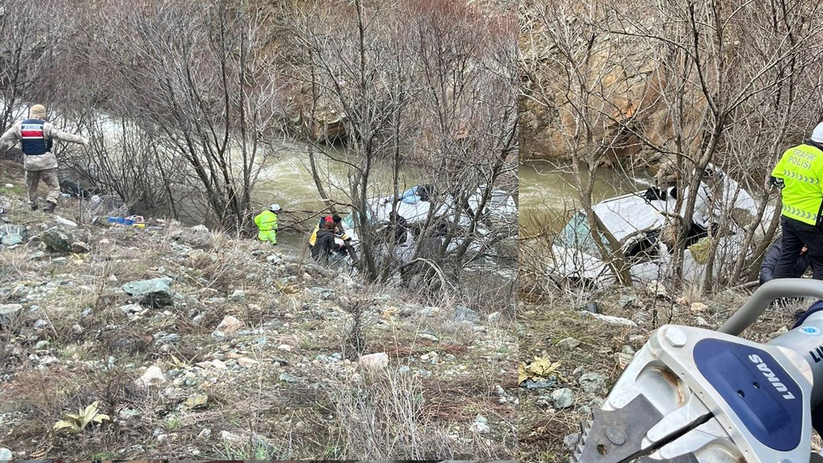 Erzincan’da dereye düşen minibüsteki 2’si çocuk 6 kişi yaralandı