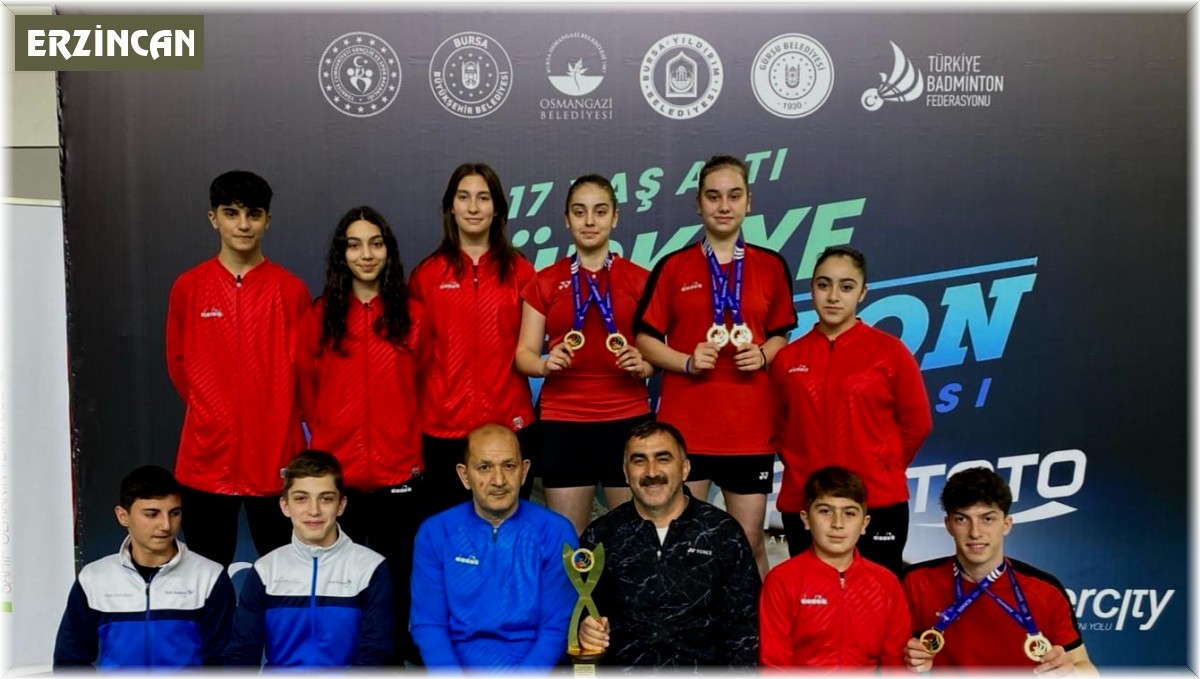 Erzincanlı badmintoncular 4 farklı branşta Türkiye şampiyonluğu kazandı