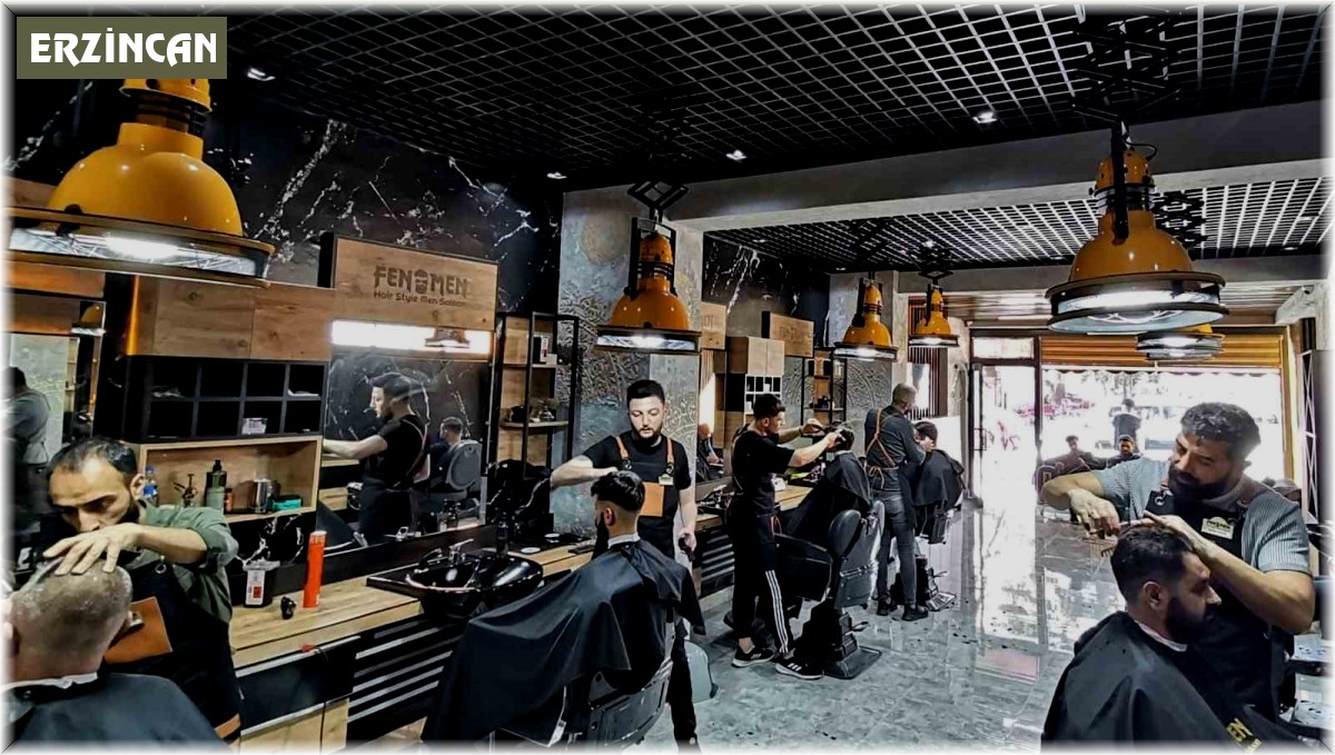 Erzincanlı berberlerin yoğun bayram mesaisi