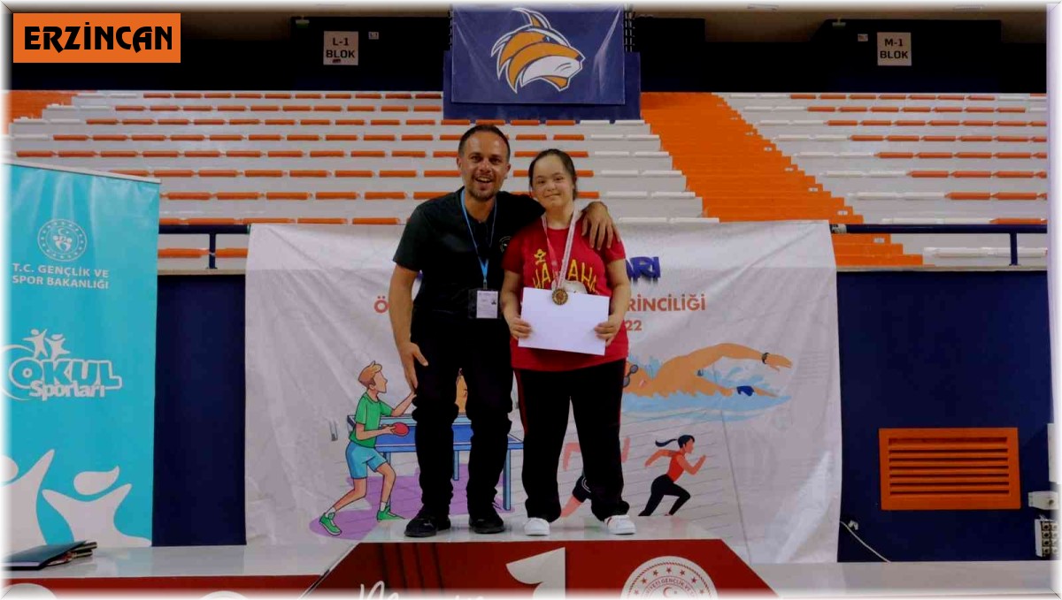 Erzincanlı down sendromlu sporcu masa tenisinde Türkiye şampiyonu oldu