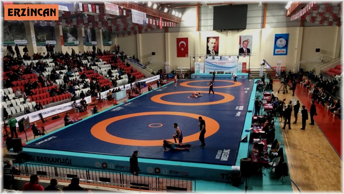 Erzincanlı güreşçiler Türkiye Serbest Güreş Şampiyonasında ter döktü