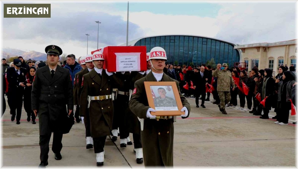 Erzincanlı şehit havalimanında karşılandı