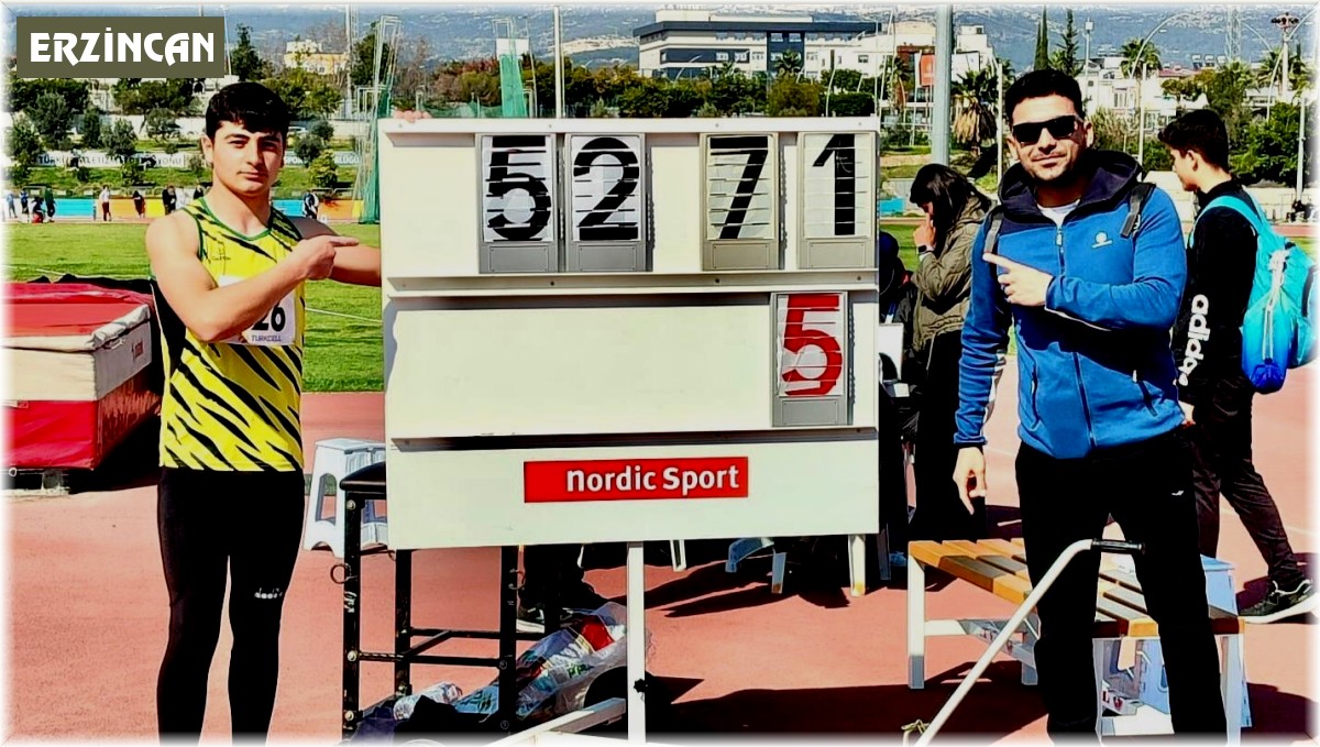 Erzincanlı sporcu 'Cirit Atma'da Türkiye şampiyonu oldu
