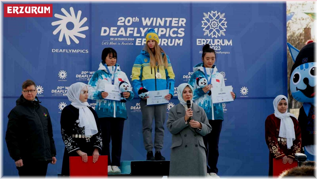 Erzurum 20. İşitme Engelliler Kış Olimpiyat Oyunları'nda ilk madalyalar verildi