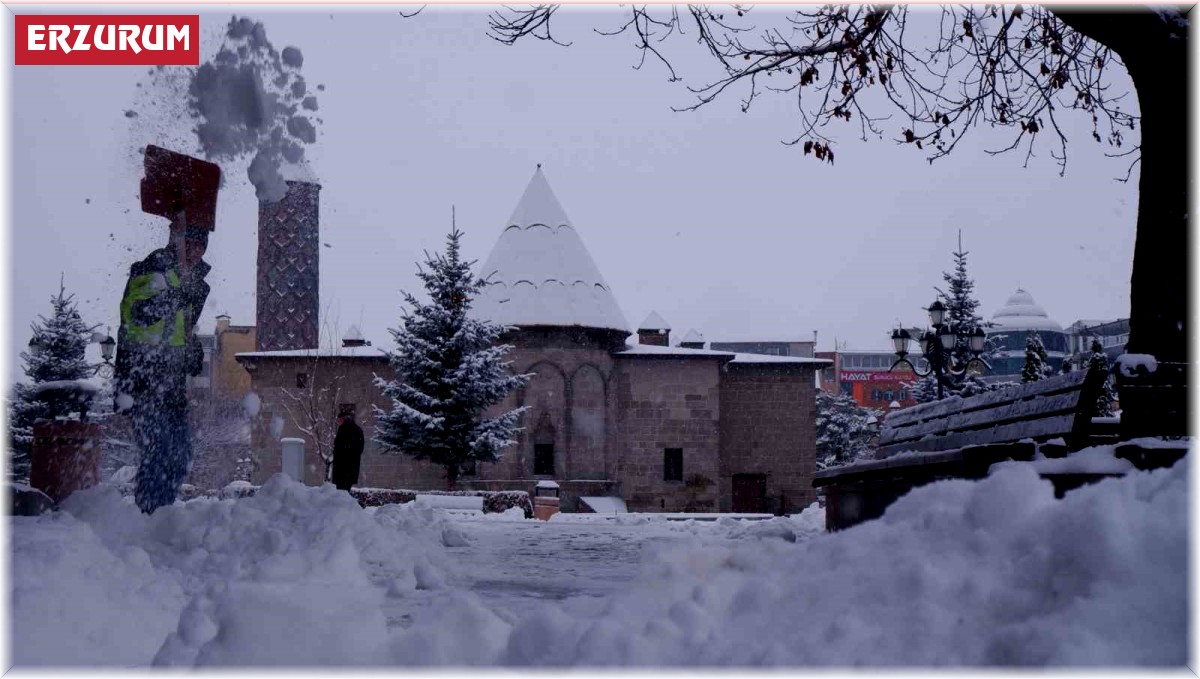 Erzurum beyaza büründü
