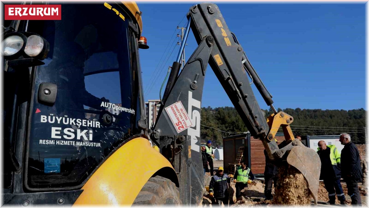 Erzurum Büyükşehir Belediyesi Adıyaman'ın altyapısını onarıyor