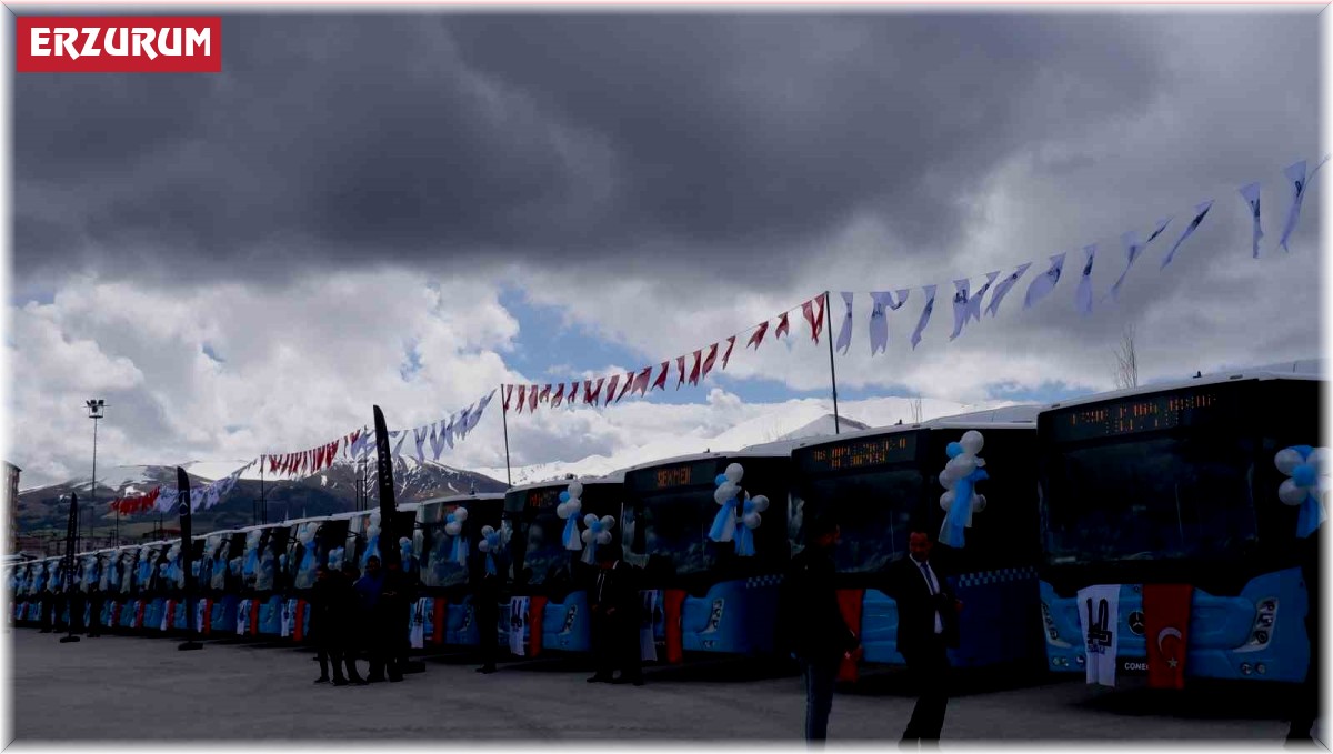 Erzurum Büyükşehir Belediyesi filosuna 120 yeni araç kattı