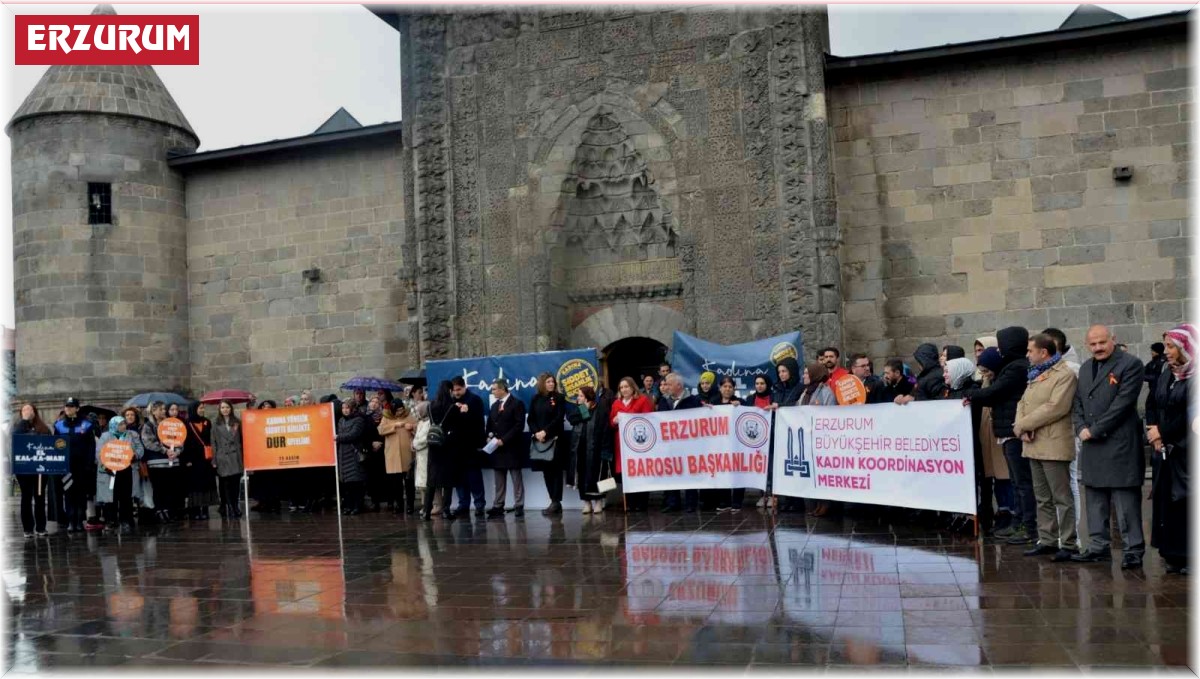 Erzurum'da 25 Kasım Kadına Yönelik Şiddete Karşı Uluslararası Mücadele Günü etkinlikleri