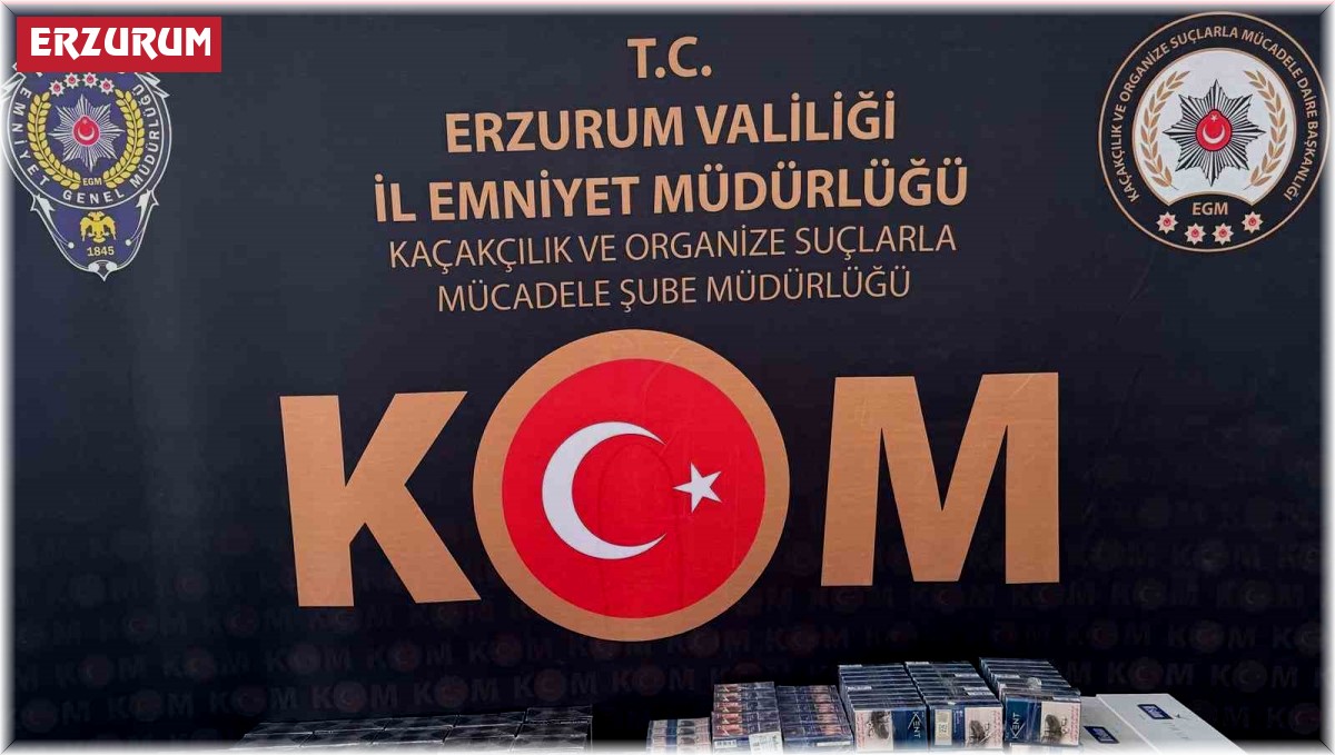 Erzurum'da 645 paket kaçak sigara yakalandı