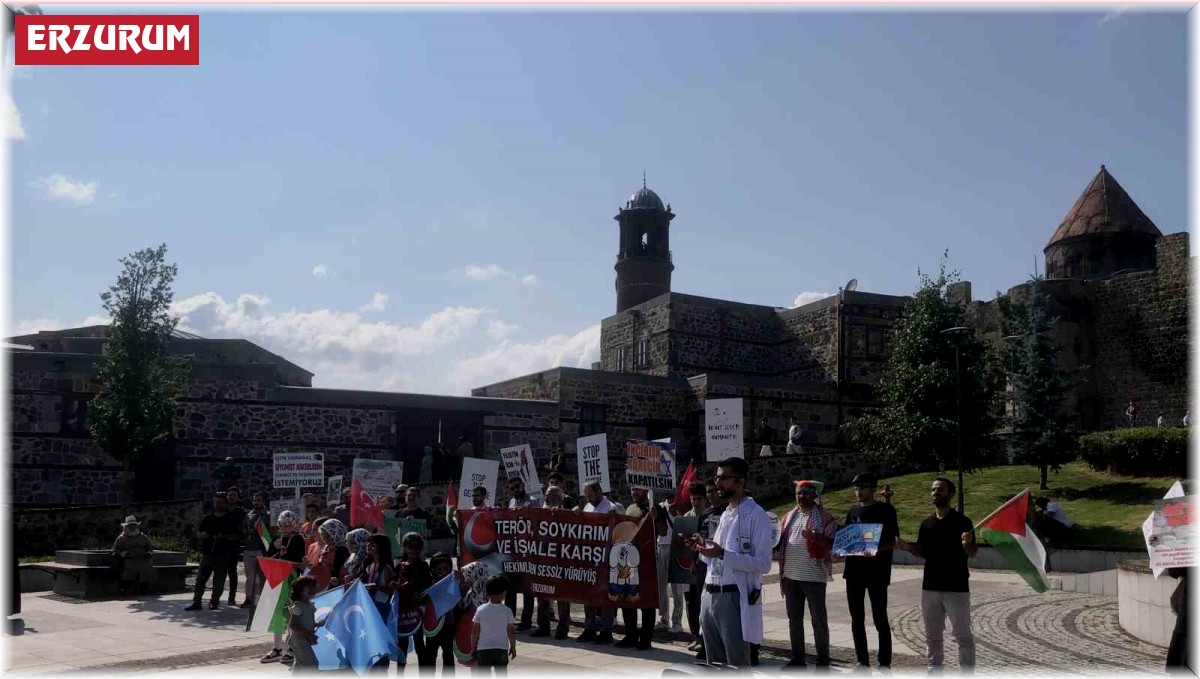 Erzurum'da ABD kongresine alkışlı protesto