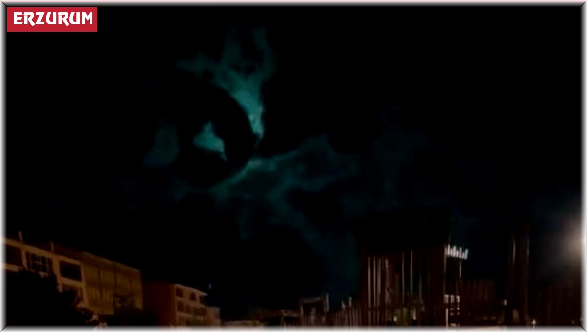 Erzurum'da bir anda gökyüzü aydınlandı