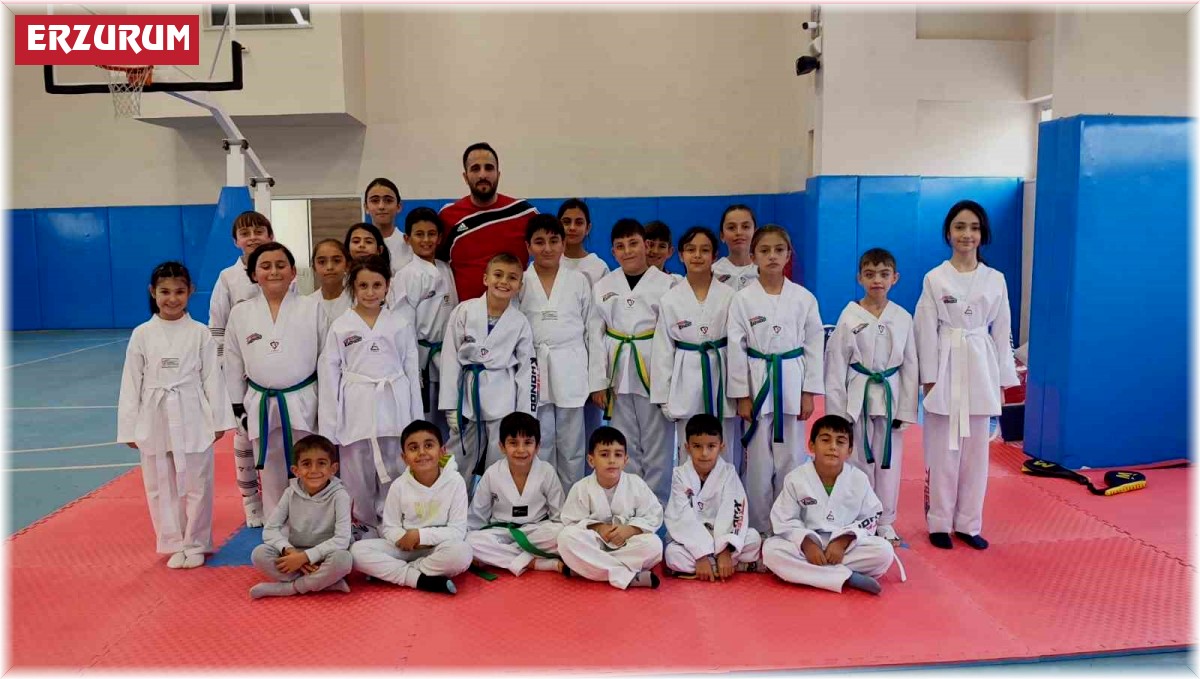 Erzurum'da çocuklara tekvando eğitimi
