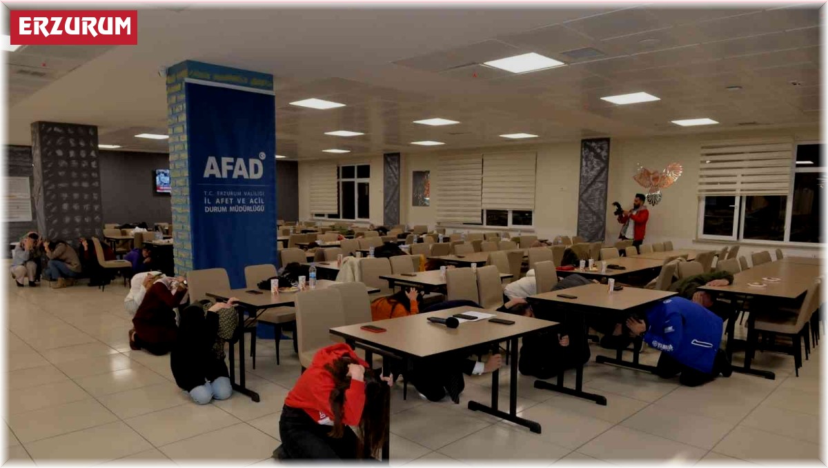 Erzurum'da 'Çök-Kapan-Tutun' tatbikatı