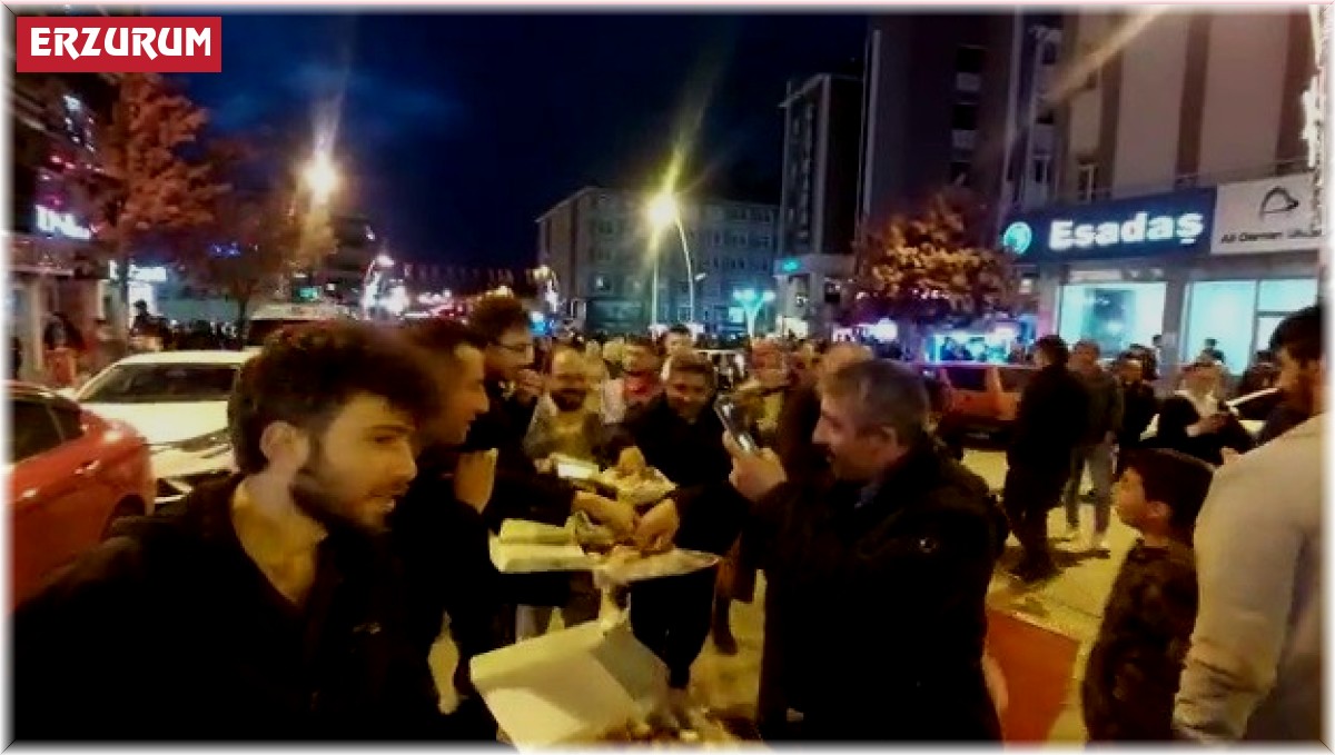 Erzurum'da Erdoğan sevinci