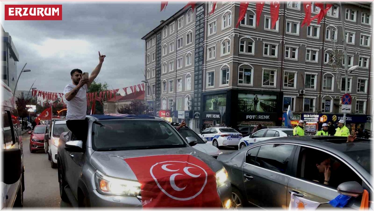 Erzurum'da Erdoğan sevinci