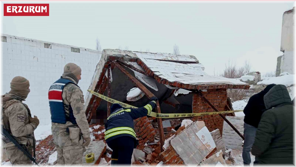 Erzurum'da evine gitmeyen şahsın çöken duvar altında cansız bedeni bulundu