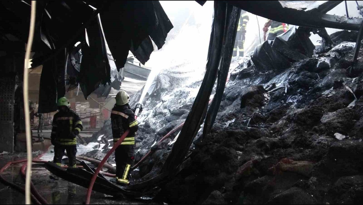 Erzurum'da fabrikada yangın