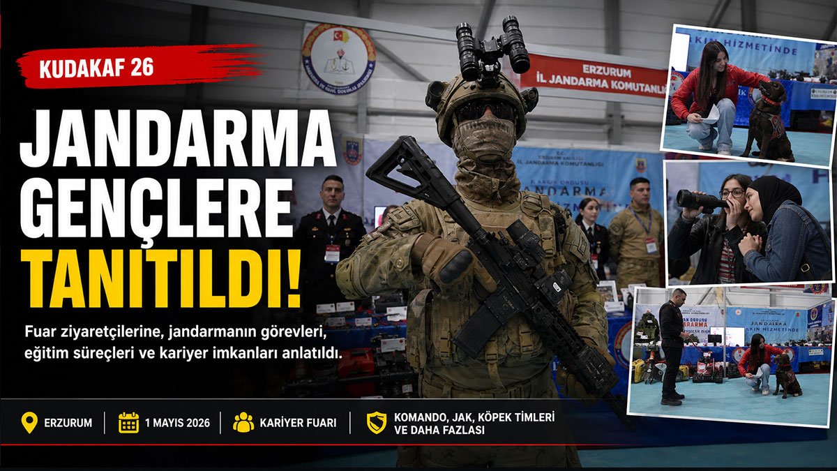 Erzurum'da Gençler Jandarmanın Özel Birimleri ve Kariyer İmkanlarını Tanıdı