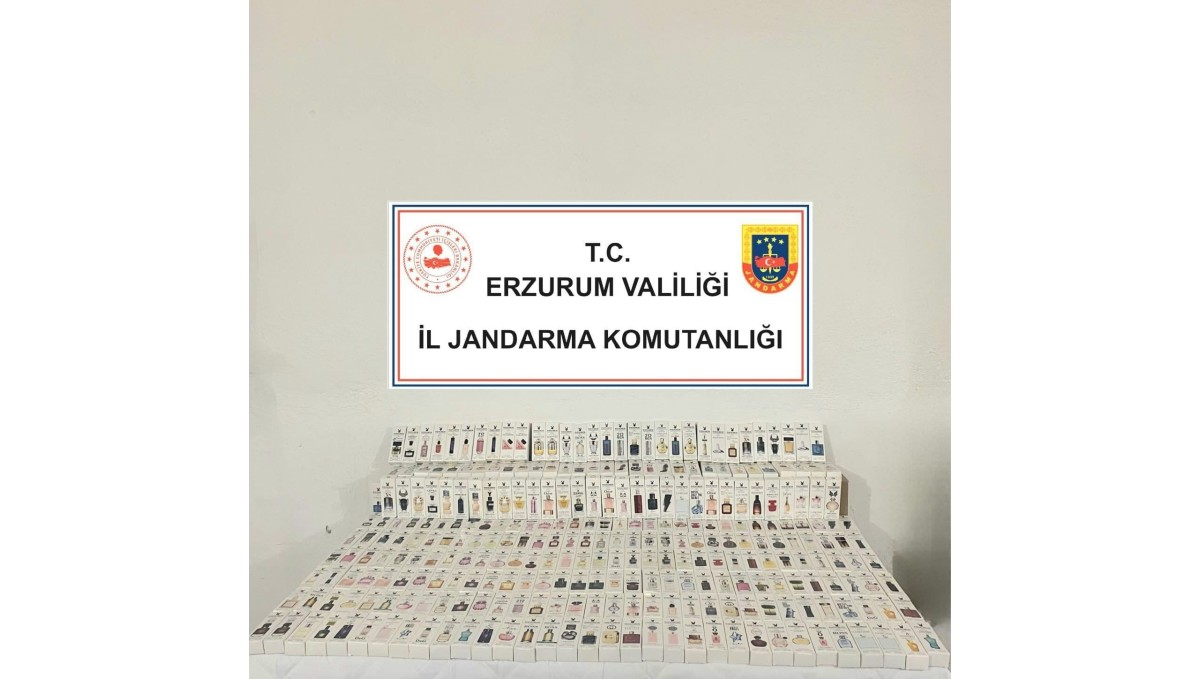 Erzurum'da gümrük kaçağı parfüm ele geçirildi