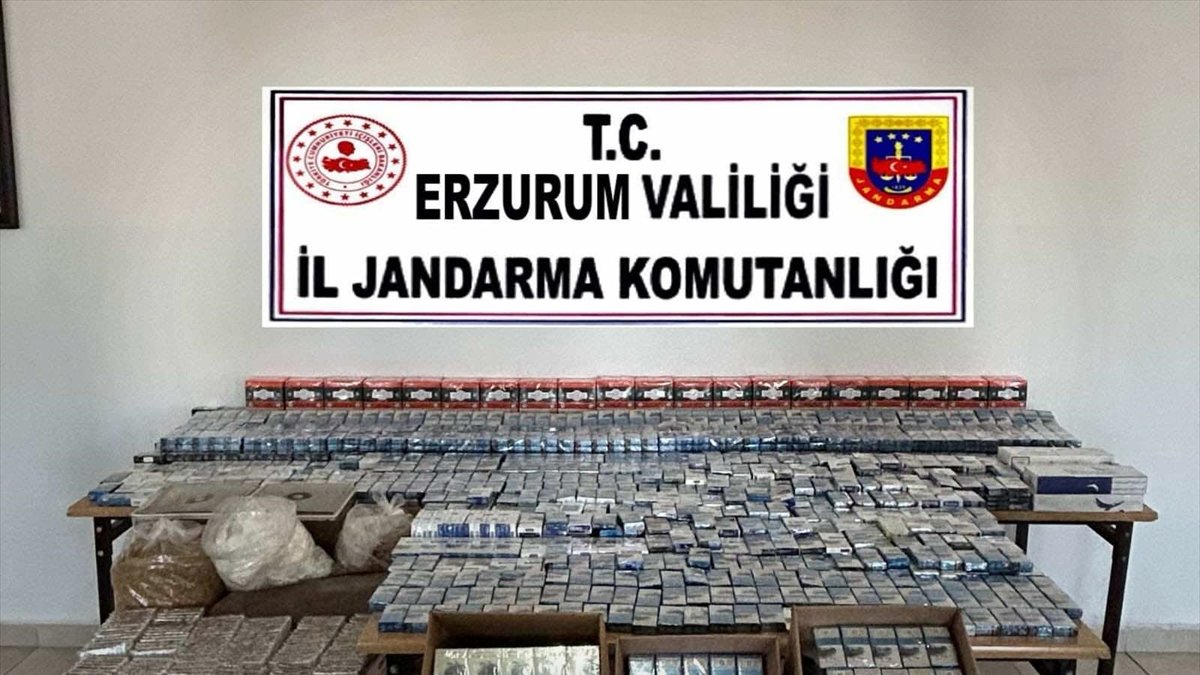 Erzurum'da gümrük kaçağı sigara ve tütün ele geçirildi