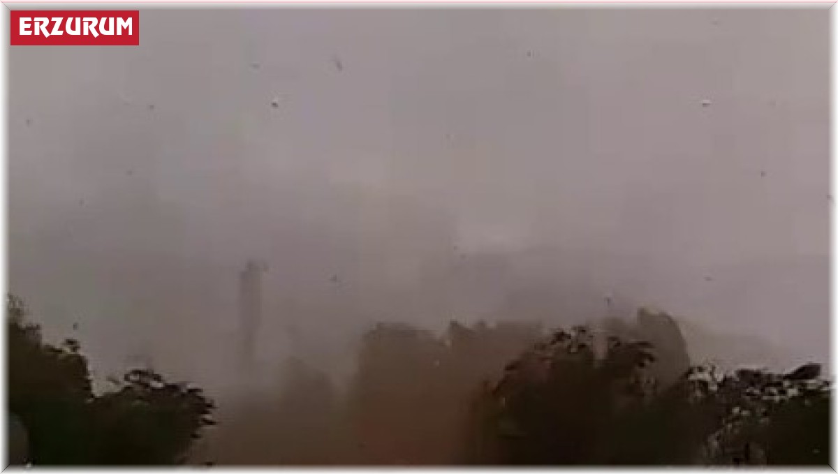 Erzurum'da hortum evlerin çatılarını uçurdu