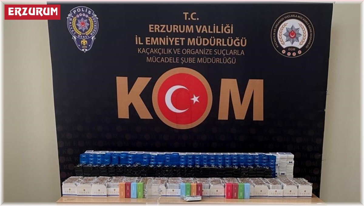 Erzurum'da kaçak sigara operasyonu