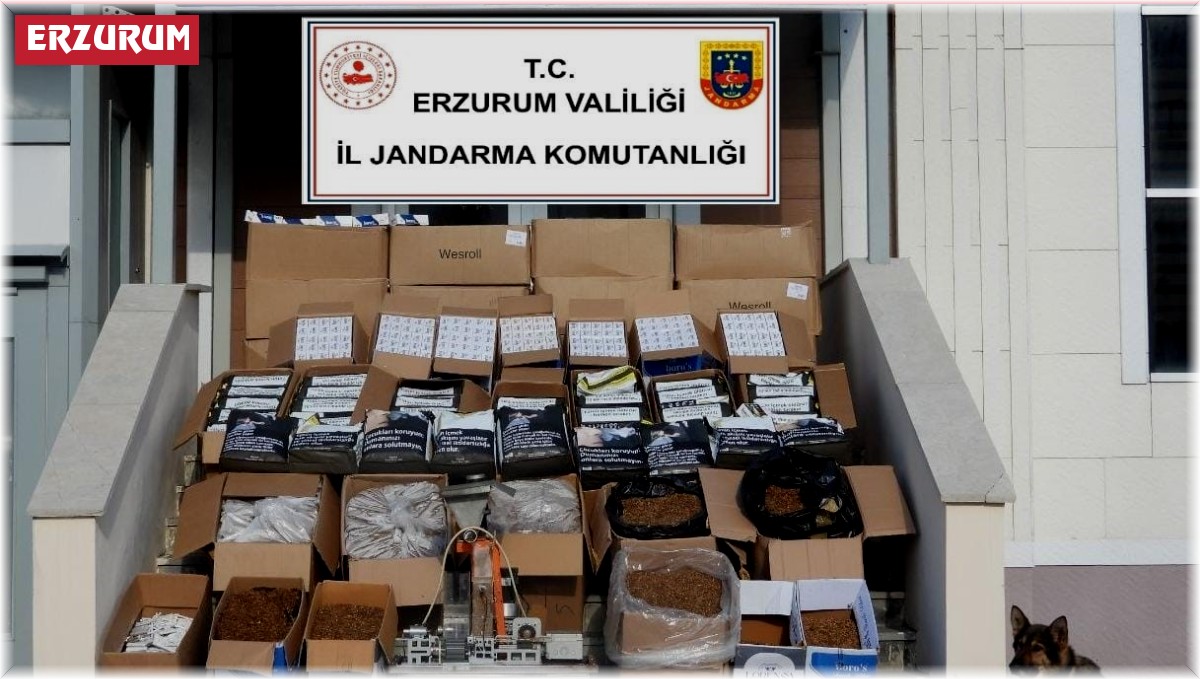 Erzurum'da kaçak sigara operasyonu