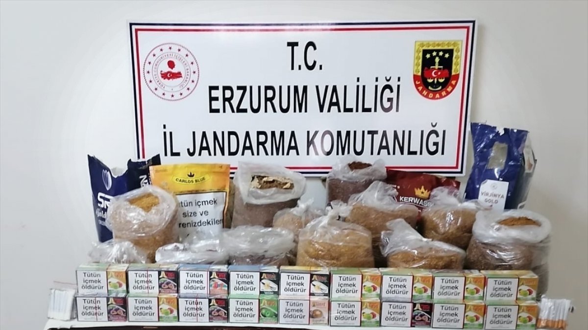 Erzurum'da kaçak tütün operasyonu