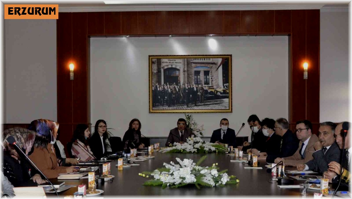 Erzurum'da "Kadına yönelik şiddetle mücadele il eylem planı faaliyet'' toplantısı düzenlendi