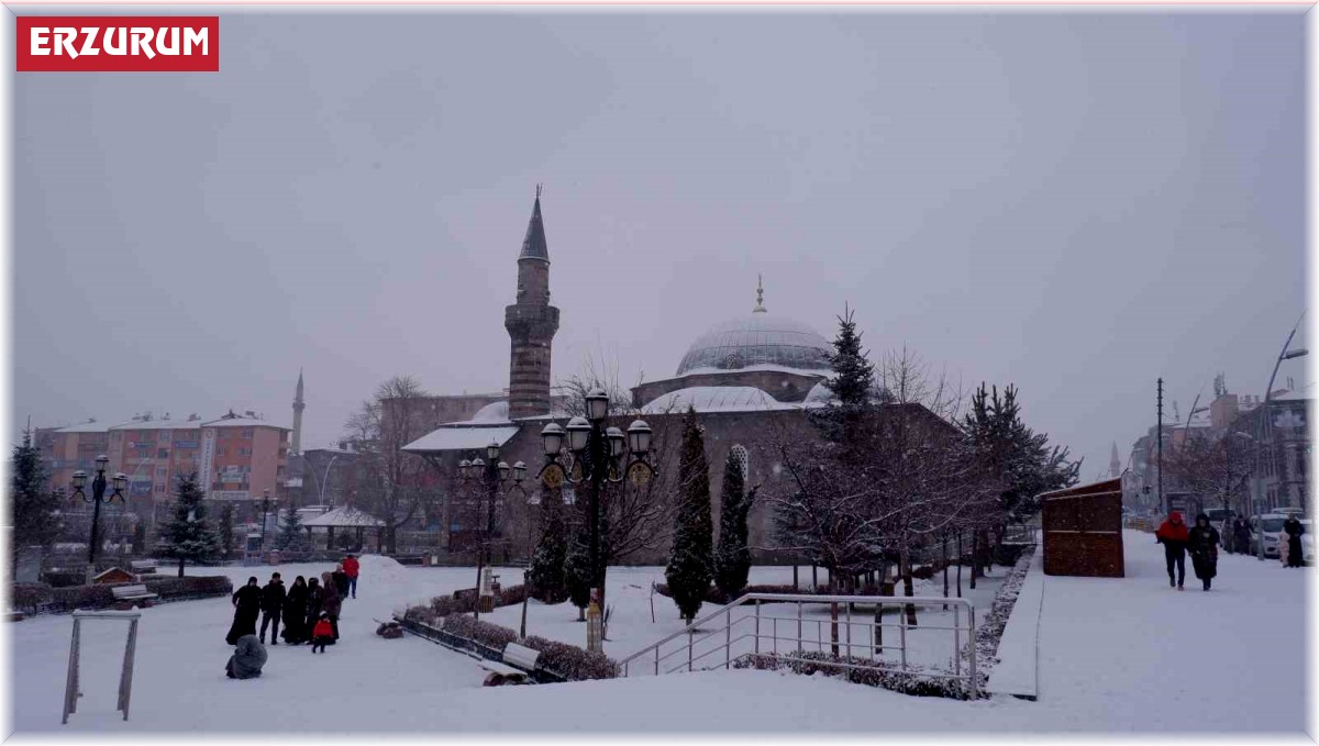 Erzurum'da kar yağışı etkili oluyor, 144 köy yolu kapalı