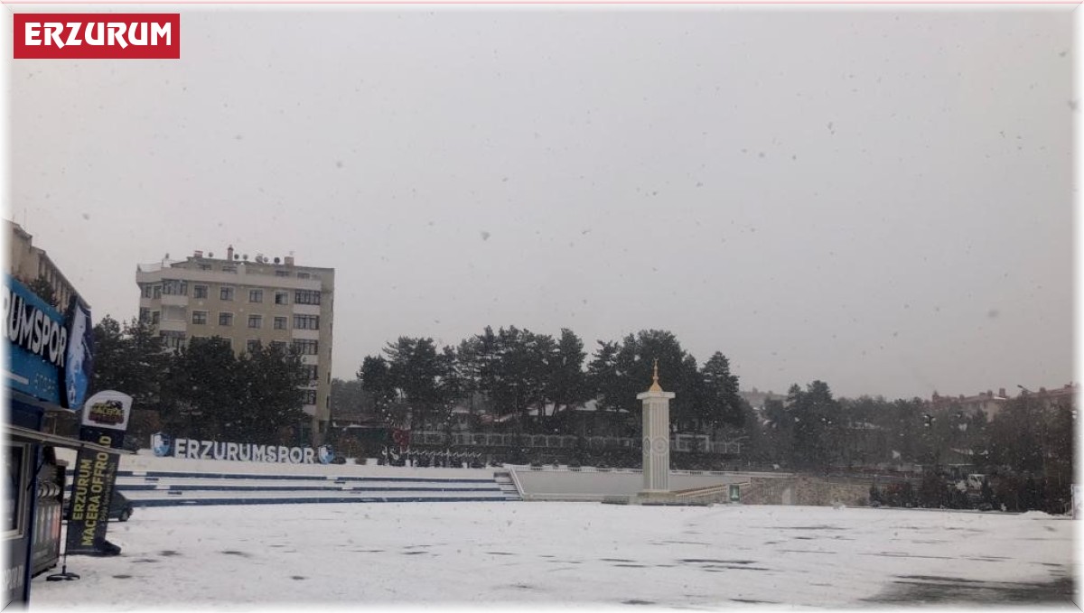 Erzurum'da kar yağışı etkili oluyor