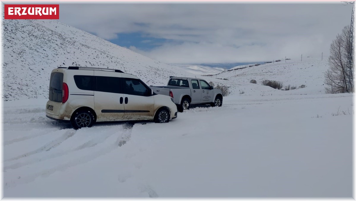 Erzurum'da kış geri geldi