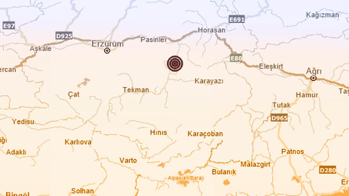 Erzurum'da korkutan deprem: Köprüköy'de 4.7 büyüklüğünde deprem
