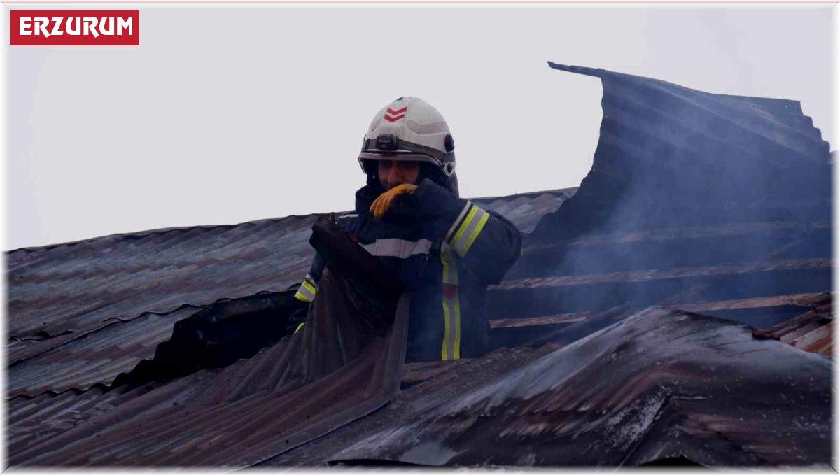 Erzurum'da korkutan yangın