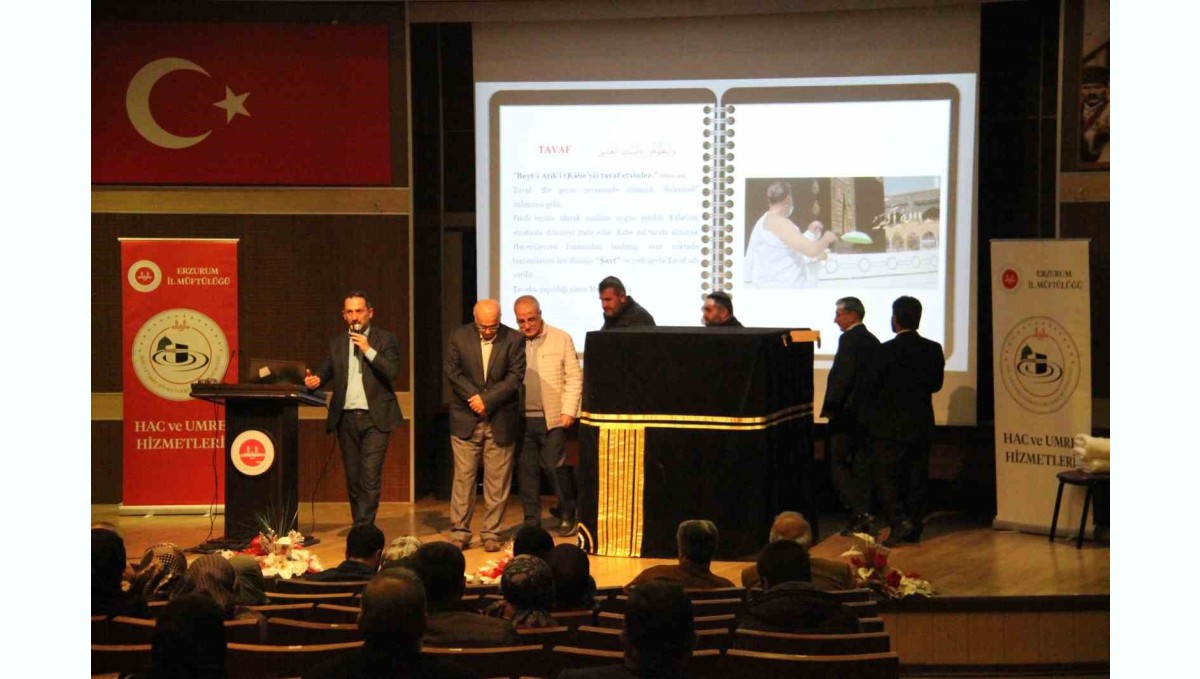 Erzurum'da kutsal topraklara yolculuk öncesi umre provası