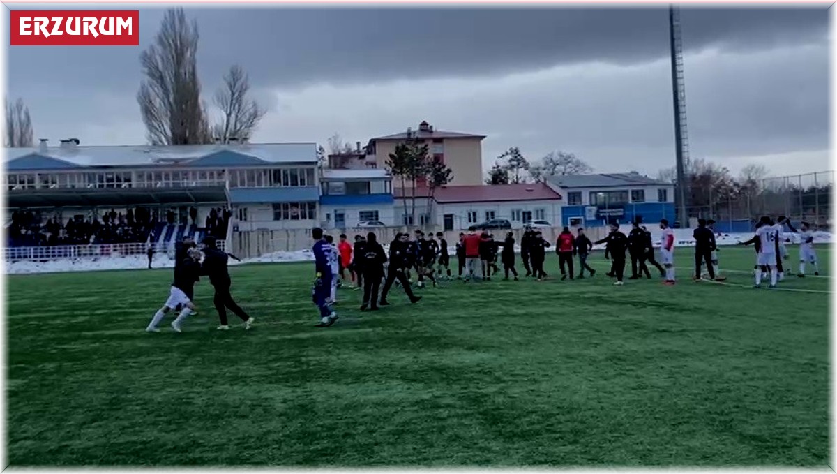 Erzurum'da maç sonunda arbede