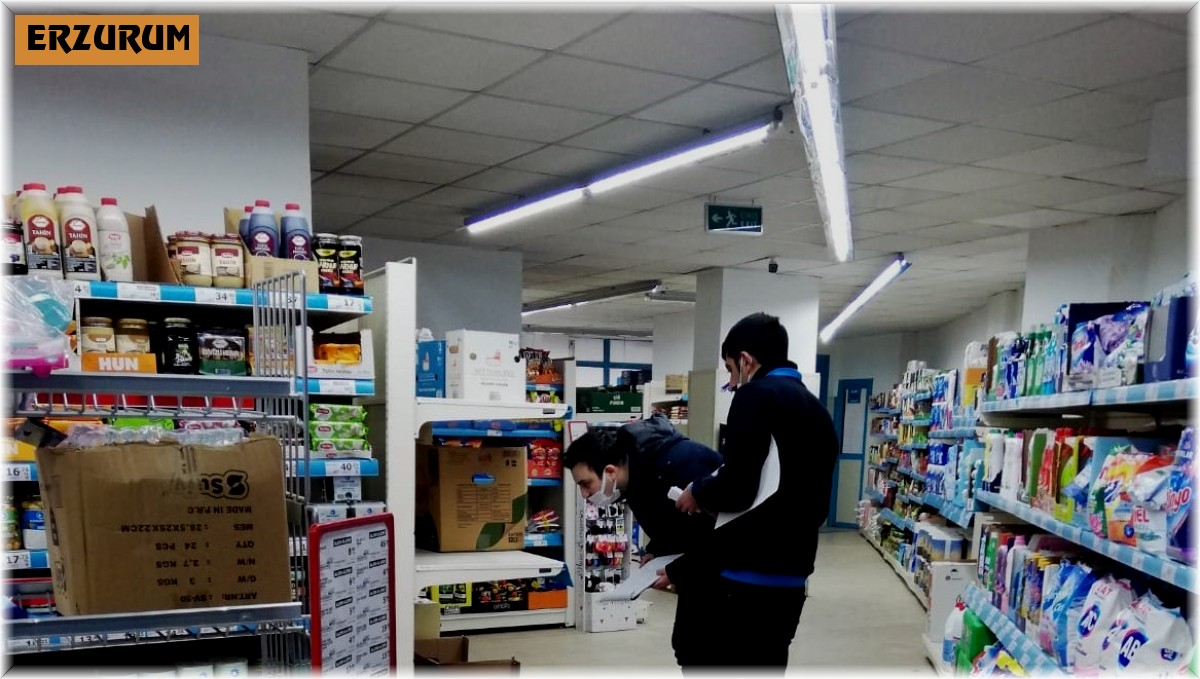 Erzurum'da marketlerde KDV indirimi denetimi yapılıyor