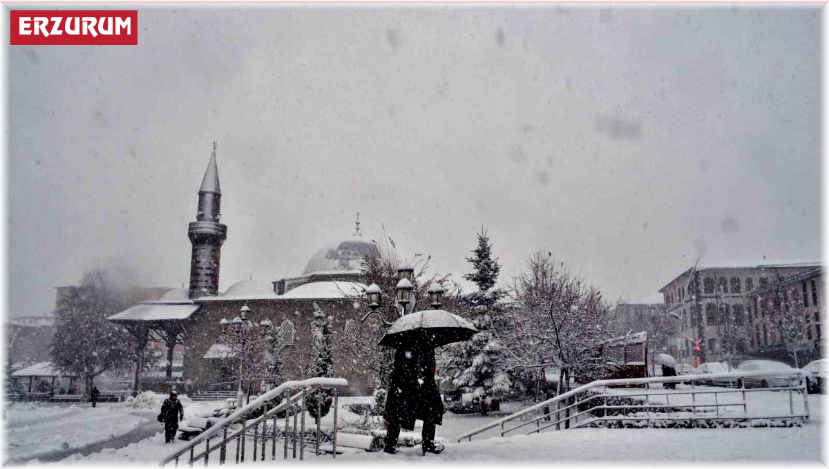 Erzurum'da okullara 1 günlük kar tatili