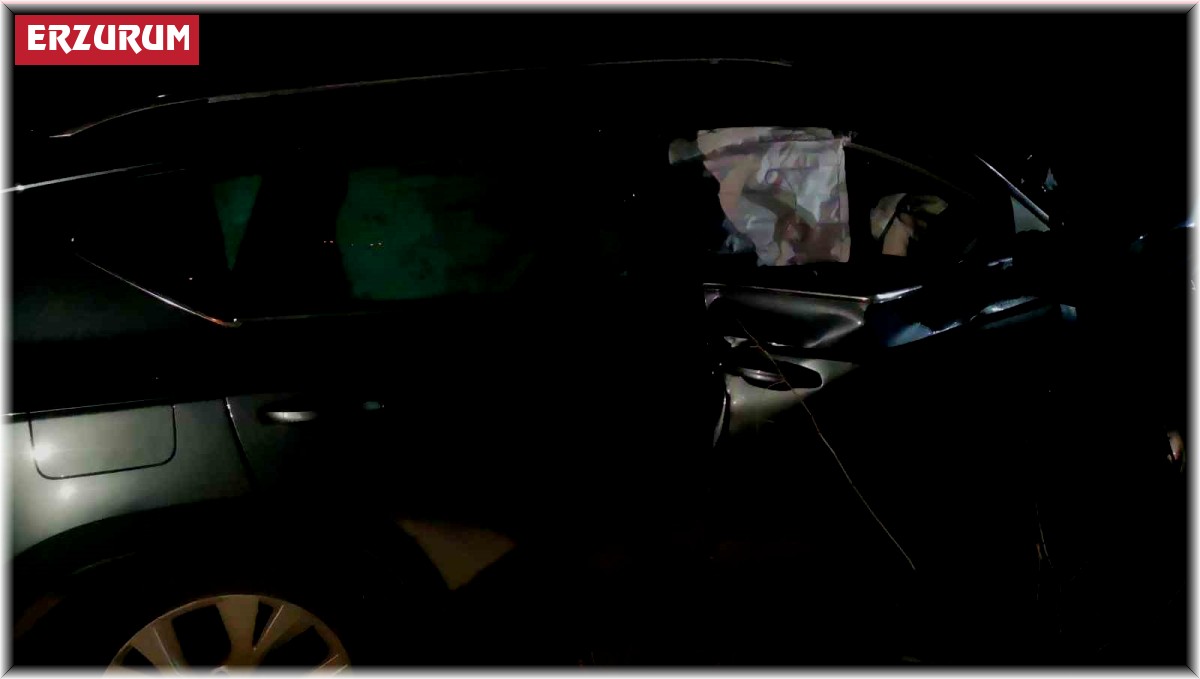 Erzurum'da otomobiller kafa kafaya çarpıştı: 2 yaralı